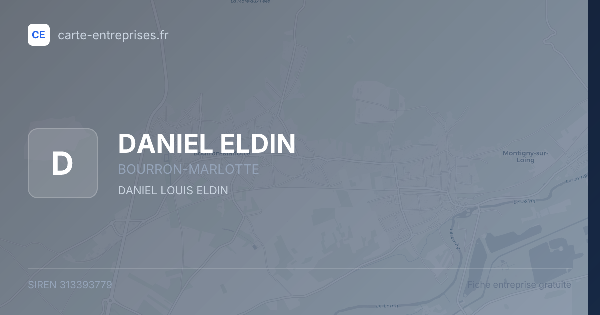 DANIEL ELDIN — 313393779 — fiche entreprise