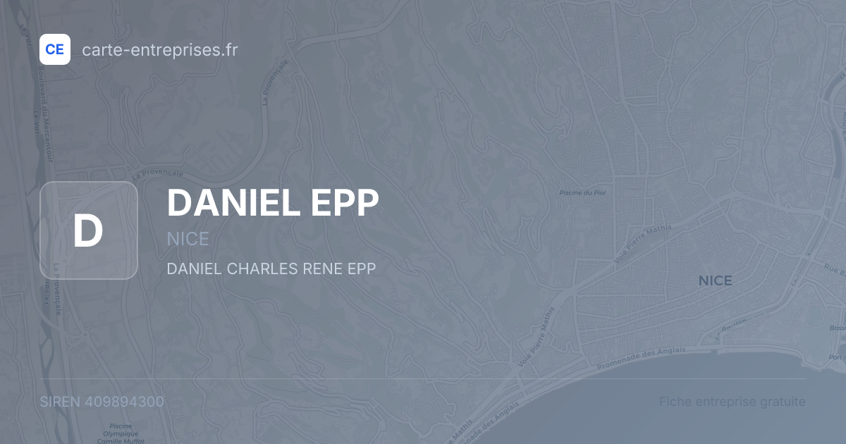 DANIEL EPP — 409894300 — fiche entreprise