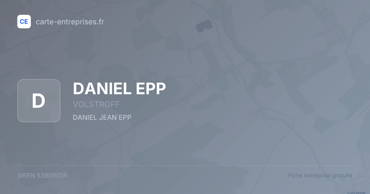 DANIEL EPP — 538015116 — fiche entreprise