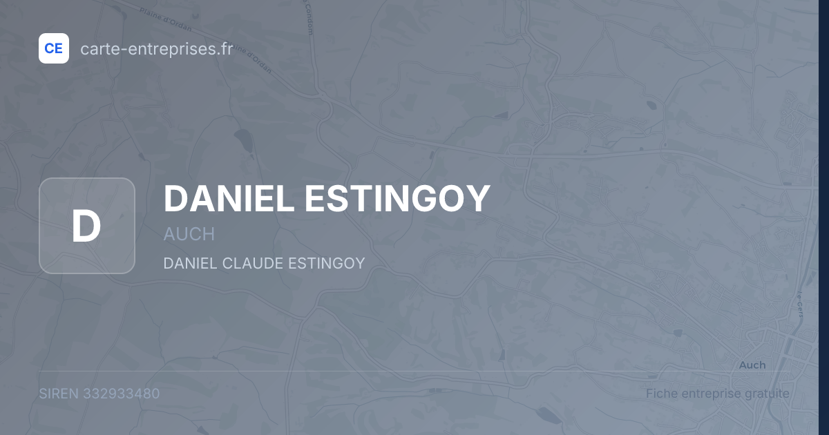 DANIEL ESTINGOY — 332933480 — fiche entreprise