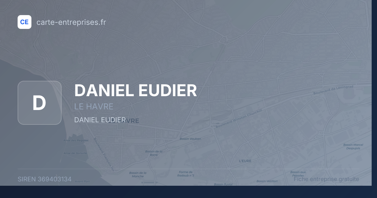 DANIEL EUDIER — 369403134 — fiche entreprise