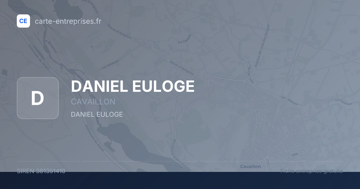 DANIEL EULOGE — 381351410 — fiche entreprise