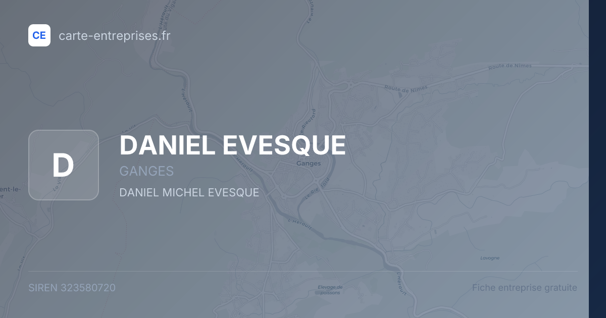 DANIEL EVESQUE — 323580720 — fiche entreprise