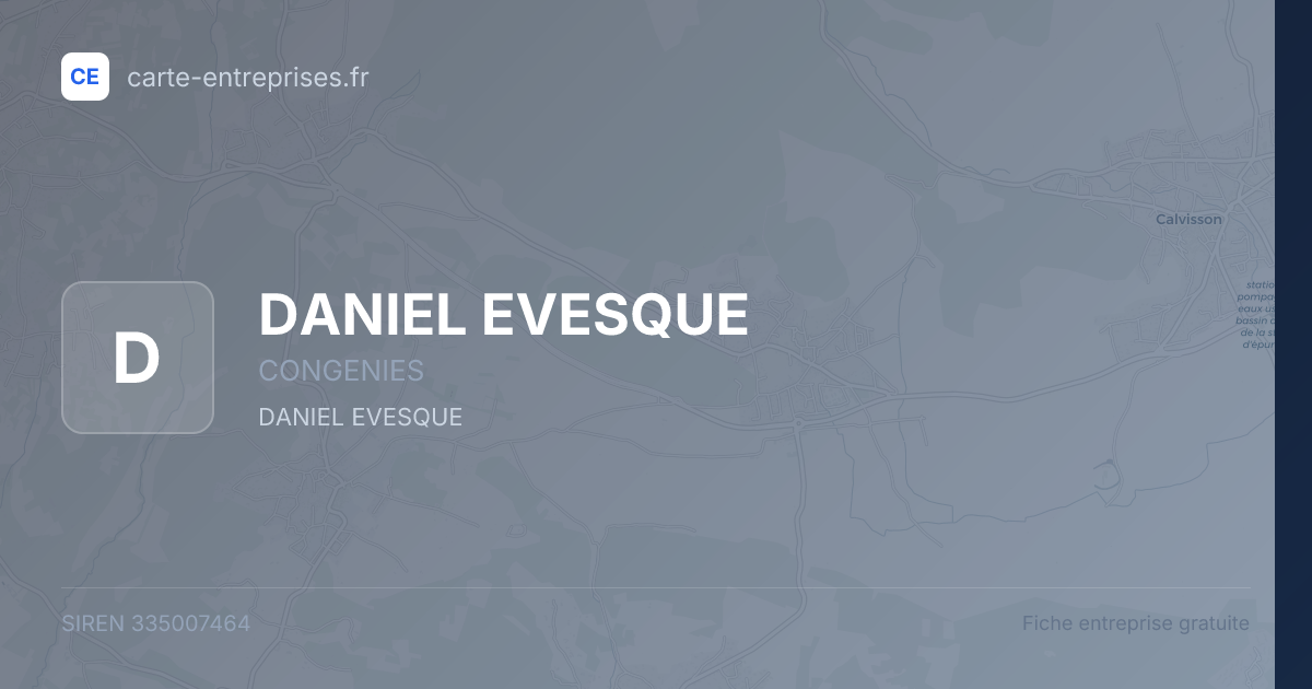 DANIEL EVESQUE — 335007464 — fiche entreprise