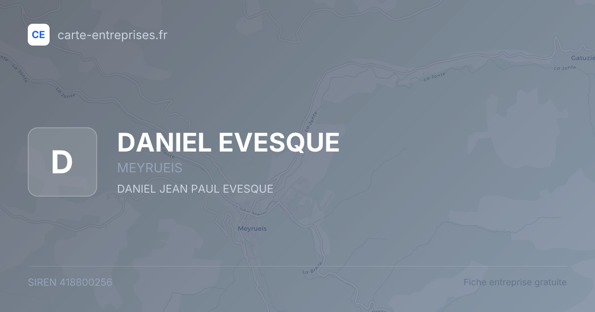 DANIEL EVESQUE — 418800256 — fiche entreprise