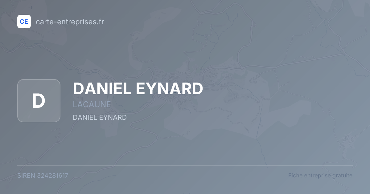 DANIEL EYNARD — 324281617 — fiche entreprise