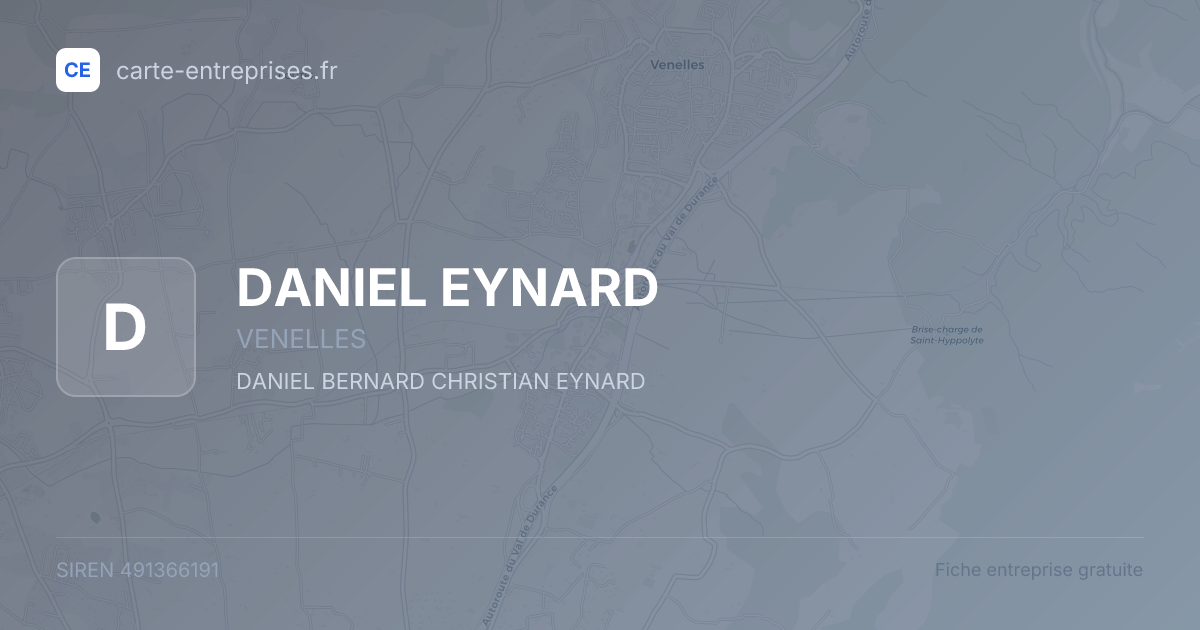 DANIEL EYNARD — 491366191 — fiche entreprise