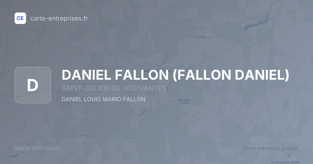 DANIEL FALLON (FALLON DANIEL) — 805218005 — fiche entreprise
