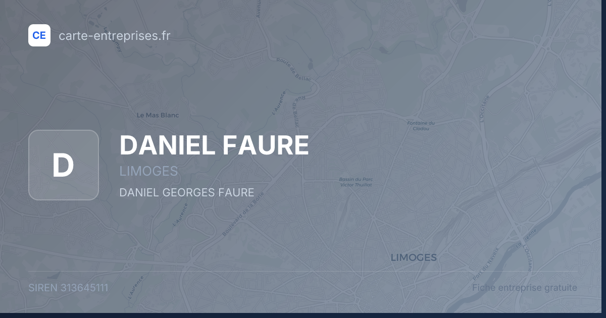 DANIEL FAURE — 313645111 — fiche entreprise