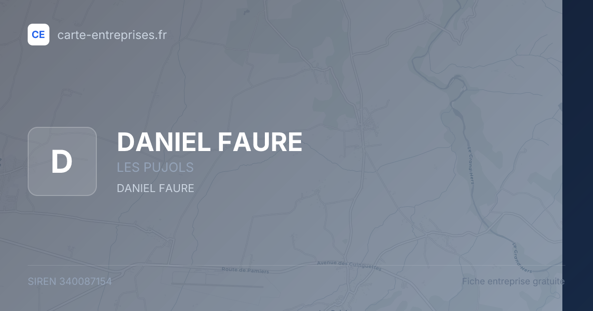 DANIEL FAURE — 340087154 — fiche entreprise