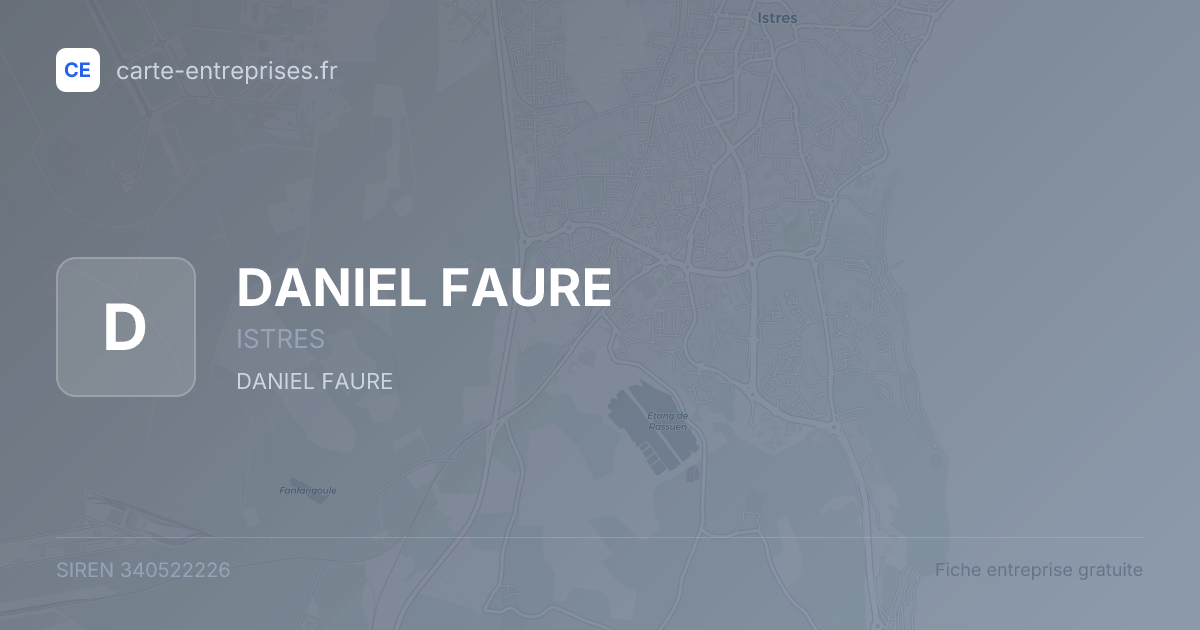 DANIEL FAURE — 340522226 — fiche entreprise