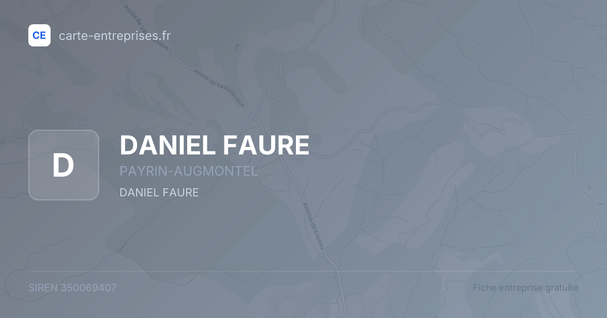 DANIEL FAURE — 350069407 — fiche entreprise