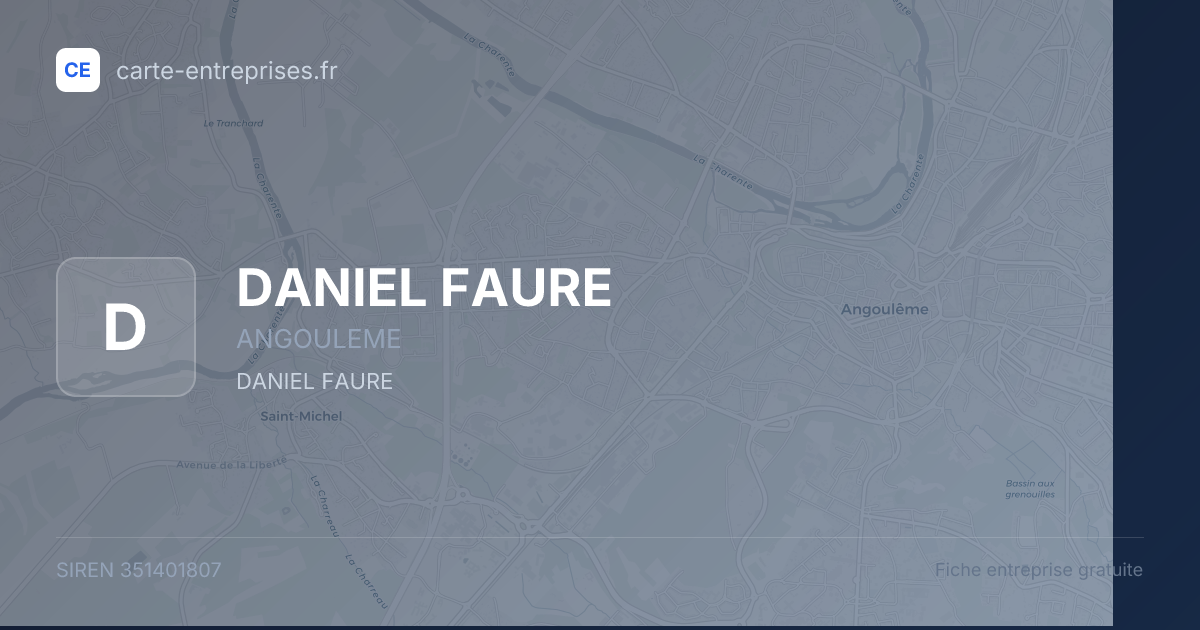 DANIEL FAURE — 351401807 — fiche entreprise
