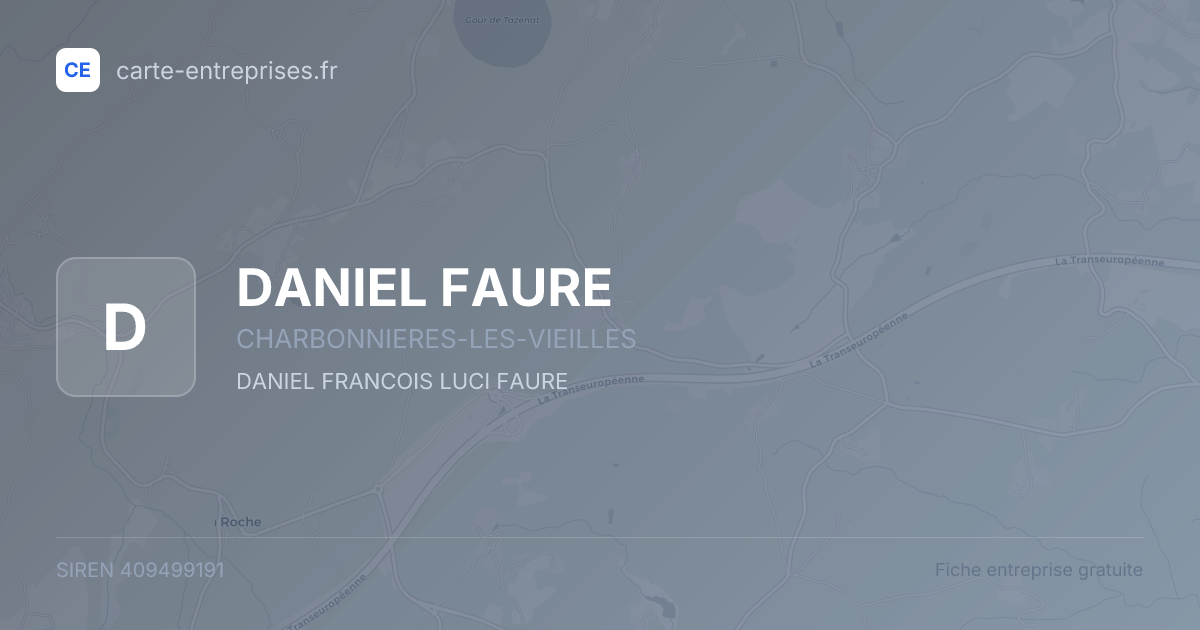 DANIEL FAURE — 409499191 — fiche entreprise