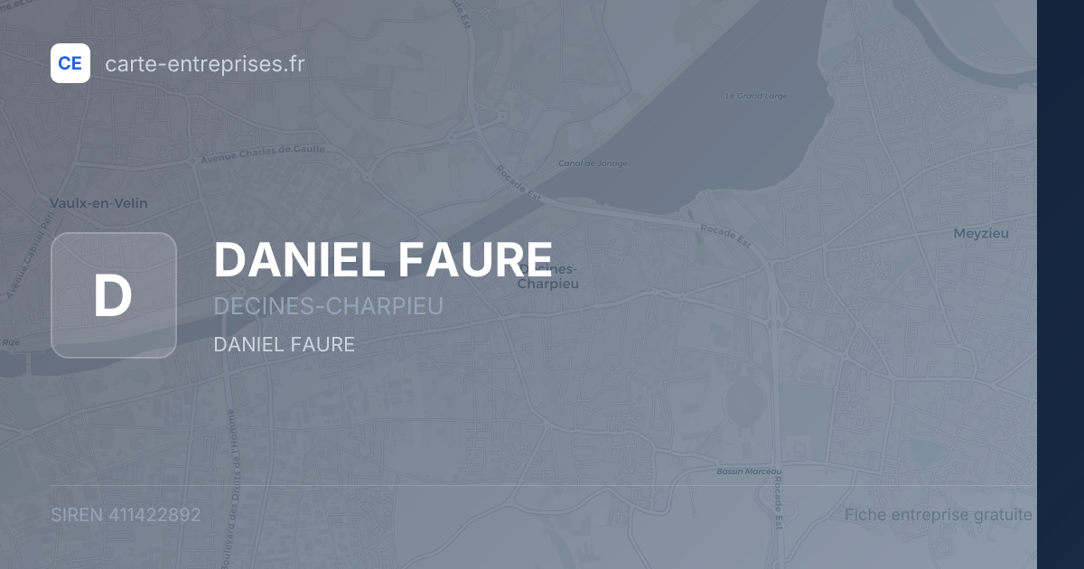 DANIEL FAURE — 411422892 — fiche entreprise