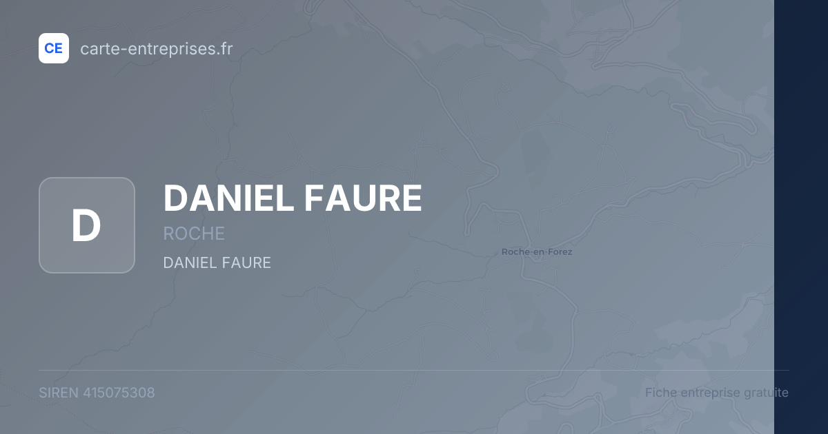 DANIEL FAURE — 415075308 — fiche entreprise