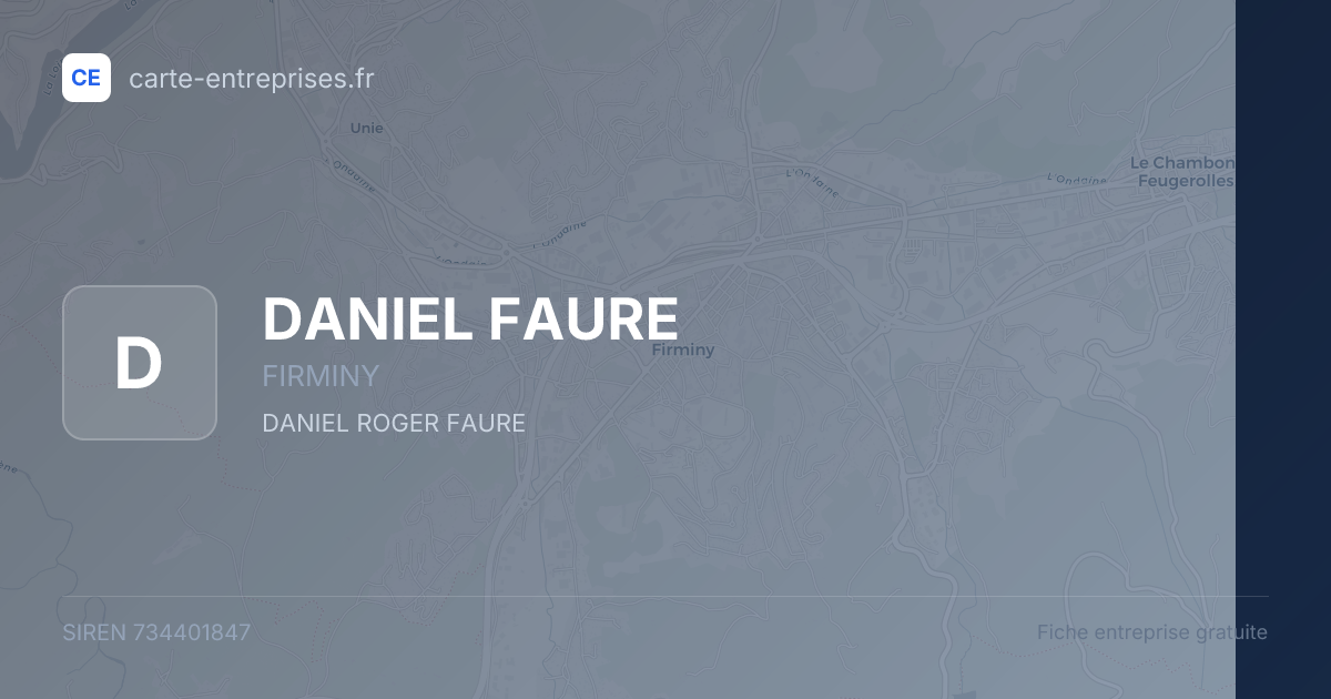 DANIEL FAURE — 734401847 — fiche entreprise