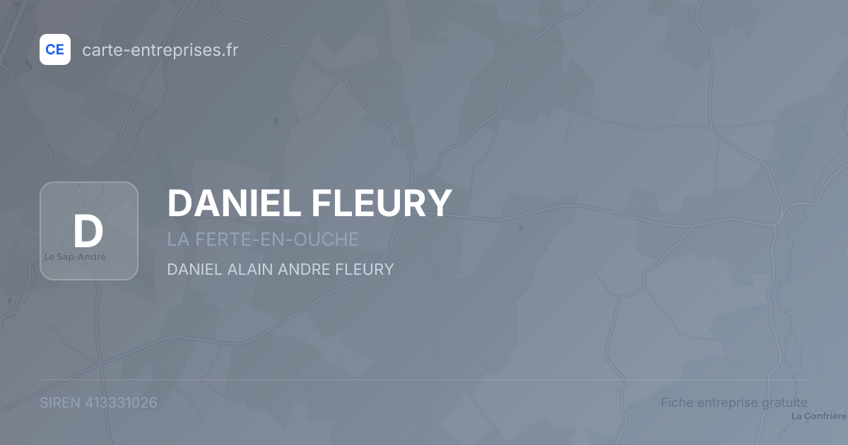 DANIEL FLEURY — 413331026 — fiche entreprise