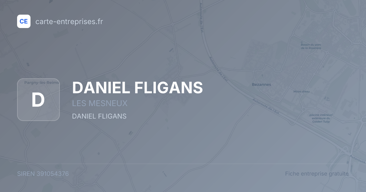 DANIEL FLIGANS — 391054376 — fiche entreprise