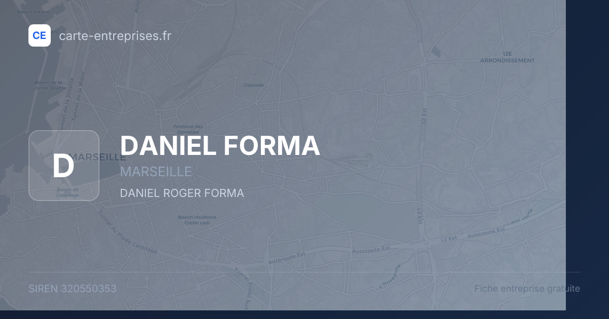 DANIEL FORMA — 320550353 — fiche entreprise