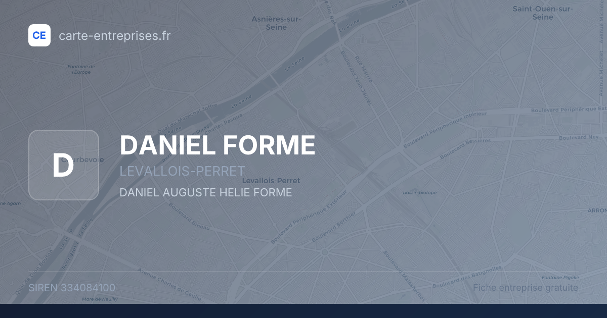 DANIEL FORME — 334084100 — fiche entreprise