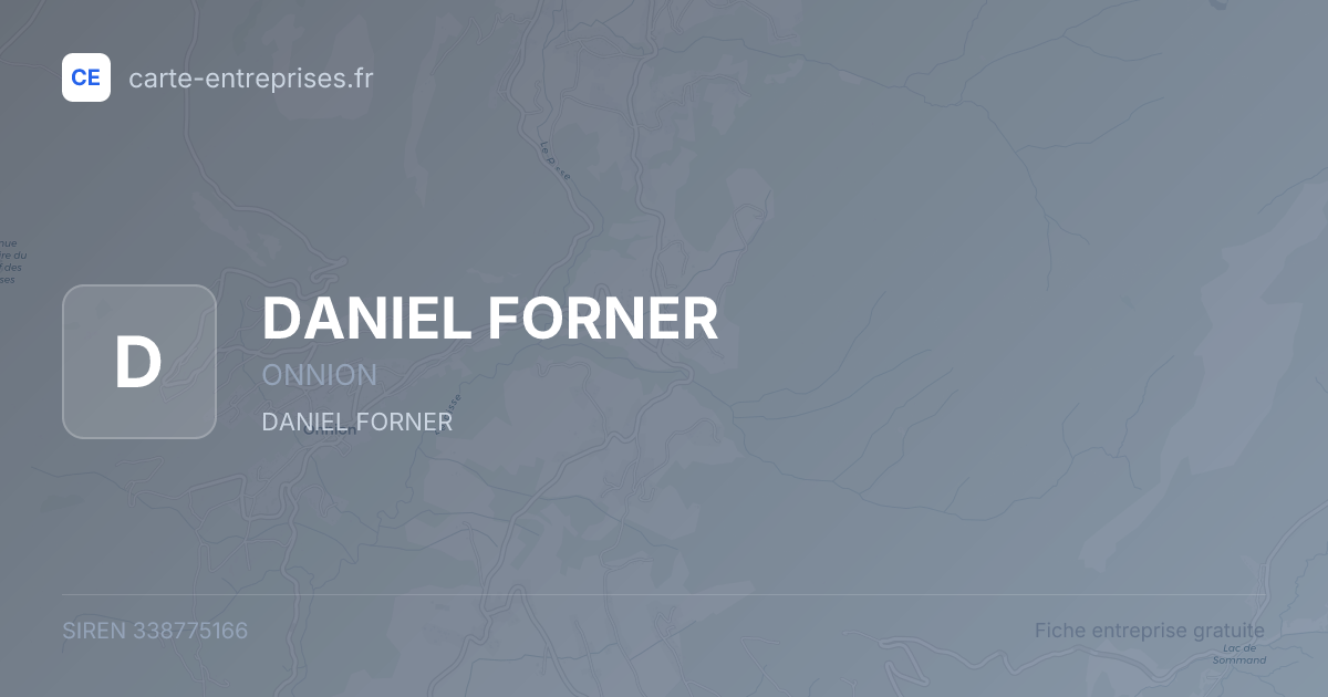 DANIEL FORNER — 338775166 — fiche entreprise