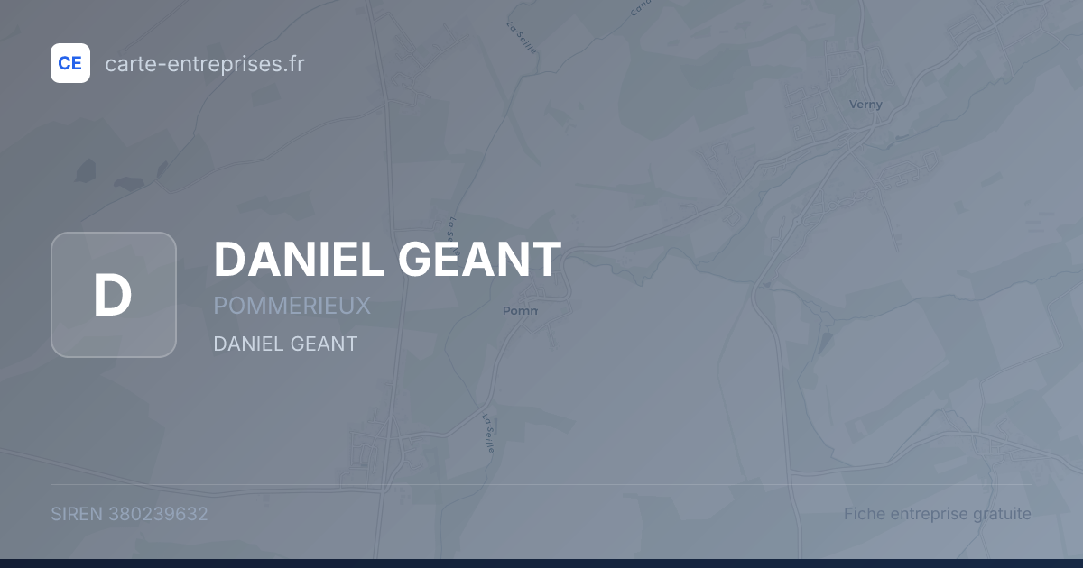 DANIEL GEANT — 380239632 — fiche entreprise