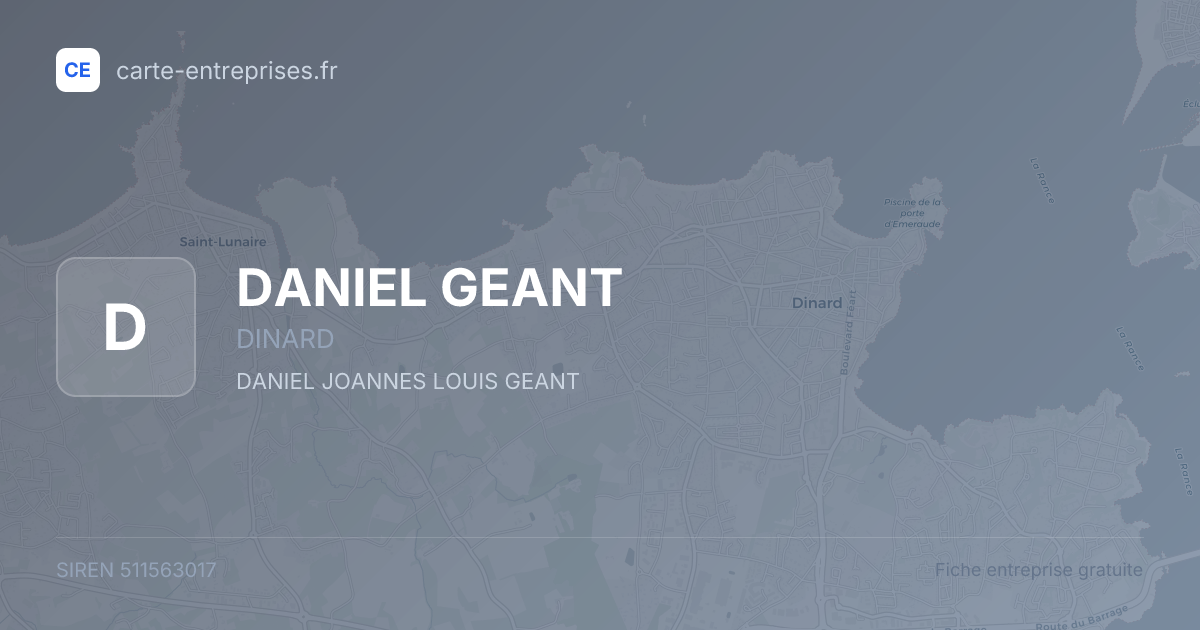 DANIEL GEANT — 511563017 — fiche entreprise