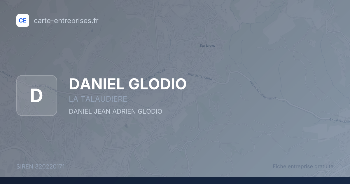 DANIEL GLODIO — 320220171 — fiche entreprise