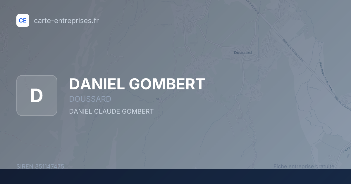 DANIEL GOMBERT — 351147475 — fiche entreprise