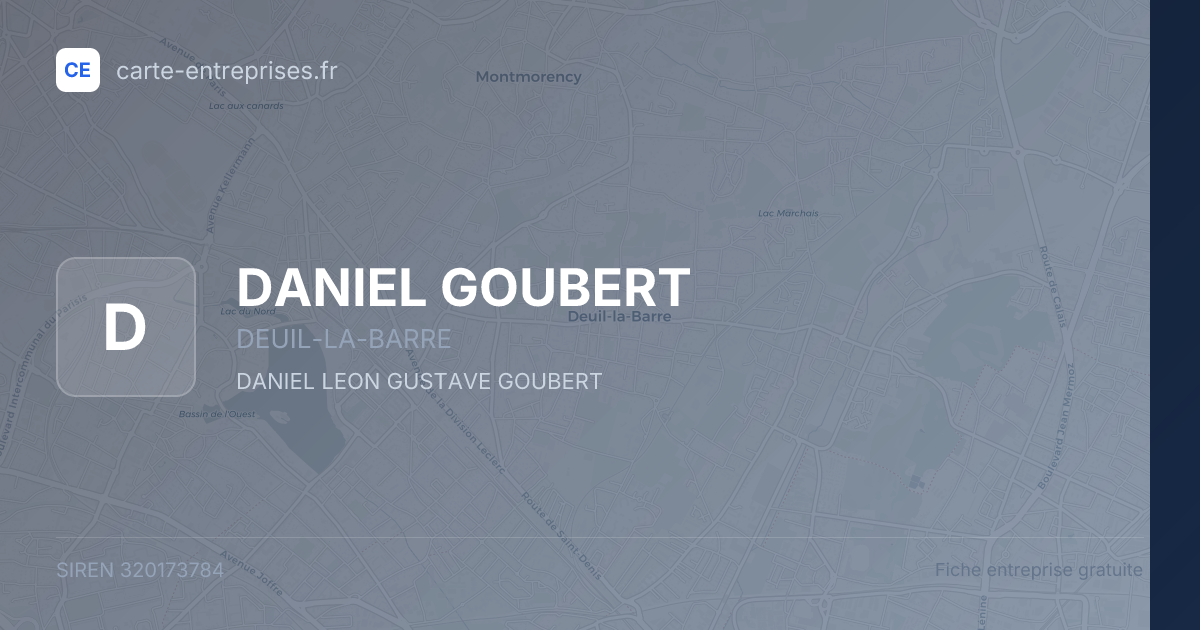 DANIEL GOUBERT — 320173784 — fiche entreprise