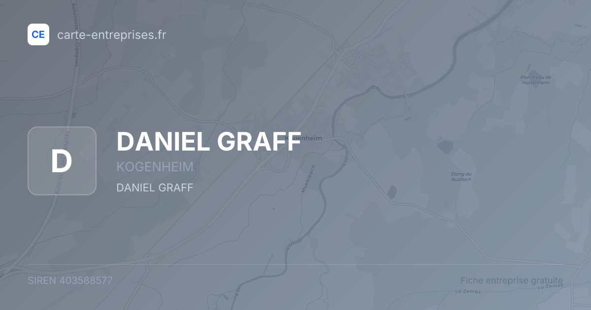 DANIEL GRAFF — 403588577 — fiche entreprise