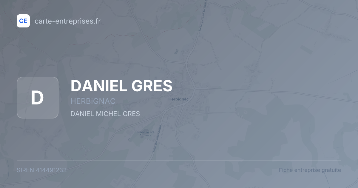 DANIEL GRES — 414491233 — fiche entreprise