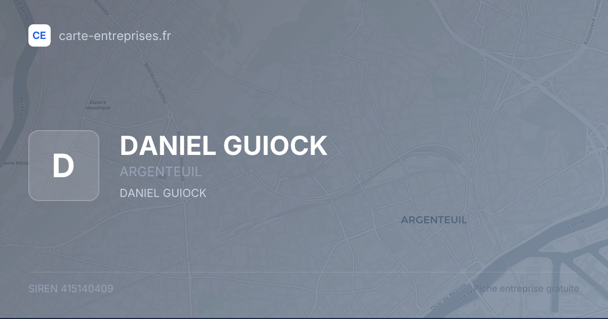 DANIEL GUIOCK — 415140409 — fiche entreprise