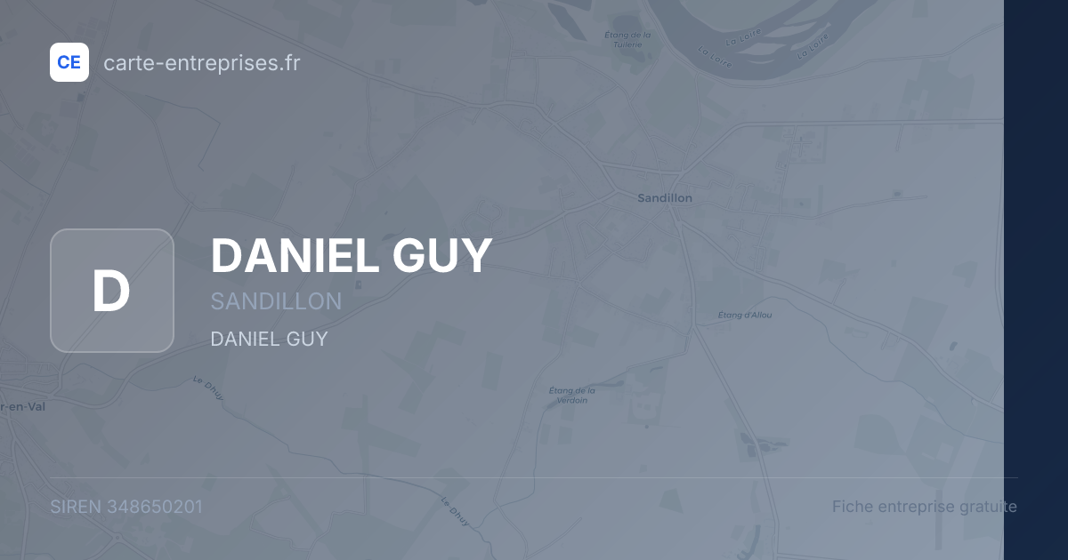 DANIEL GUY — 348650201 — fiche entreprise