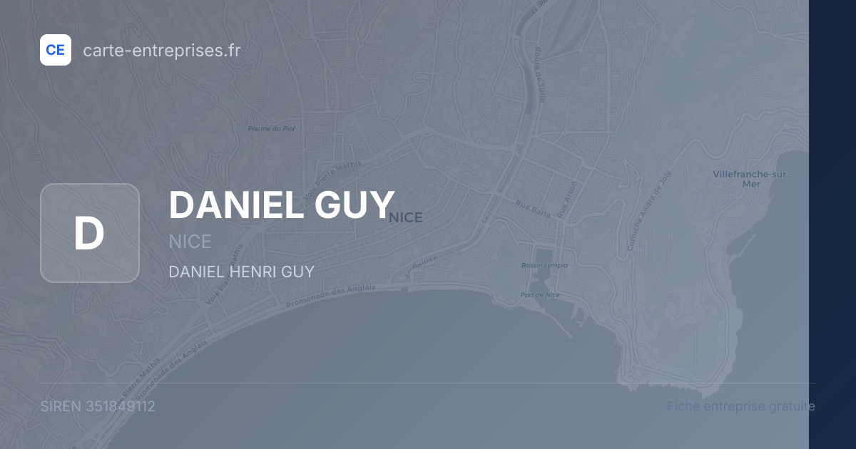 DANIEL GUY — 351849112 — fiche entreprise