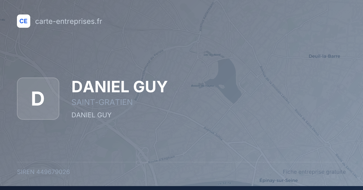 DANIEL GUY — 449679026 — fiche entreprise