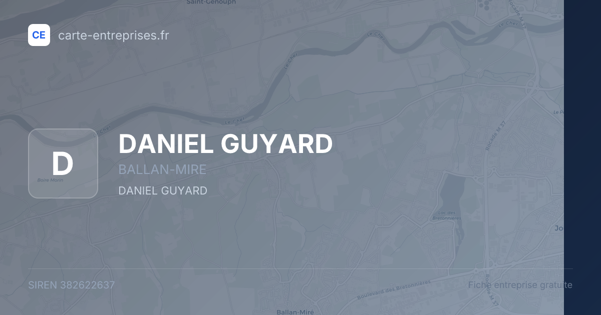 DANIEL GUYARD — 382622637 — fiche entreprise