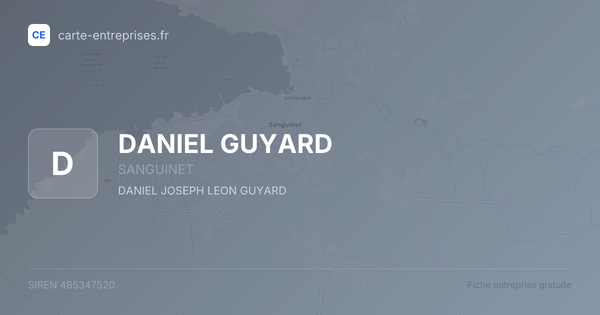 DANIEL GUYARD — 485347520 — fiche entreprise