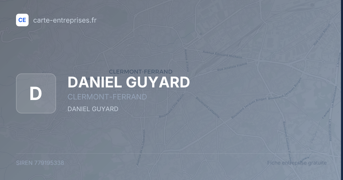 DANIEL GUYARD — 779195338 — fiche entreprise