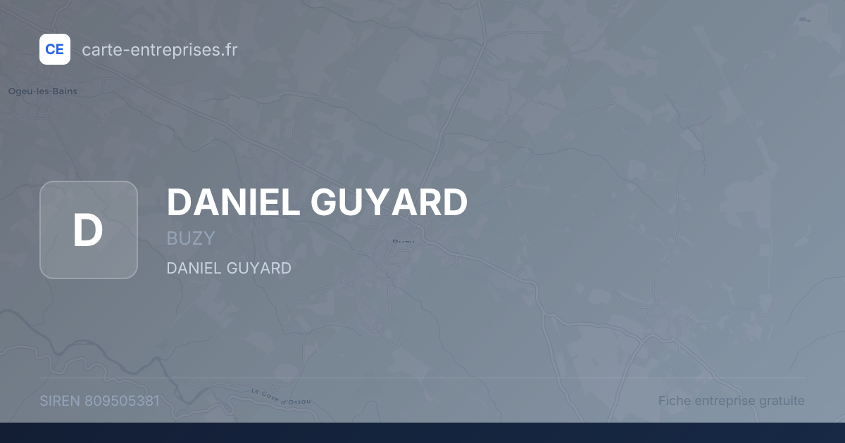 DANIEL GUYARD — 809505381 — fiche entreprise