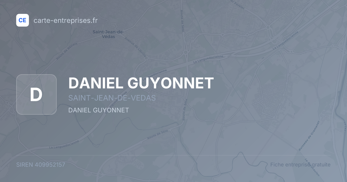 DANIEL GUYONNET — 409952157 — fiche entreprise