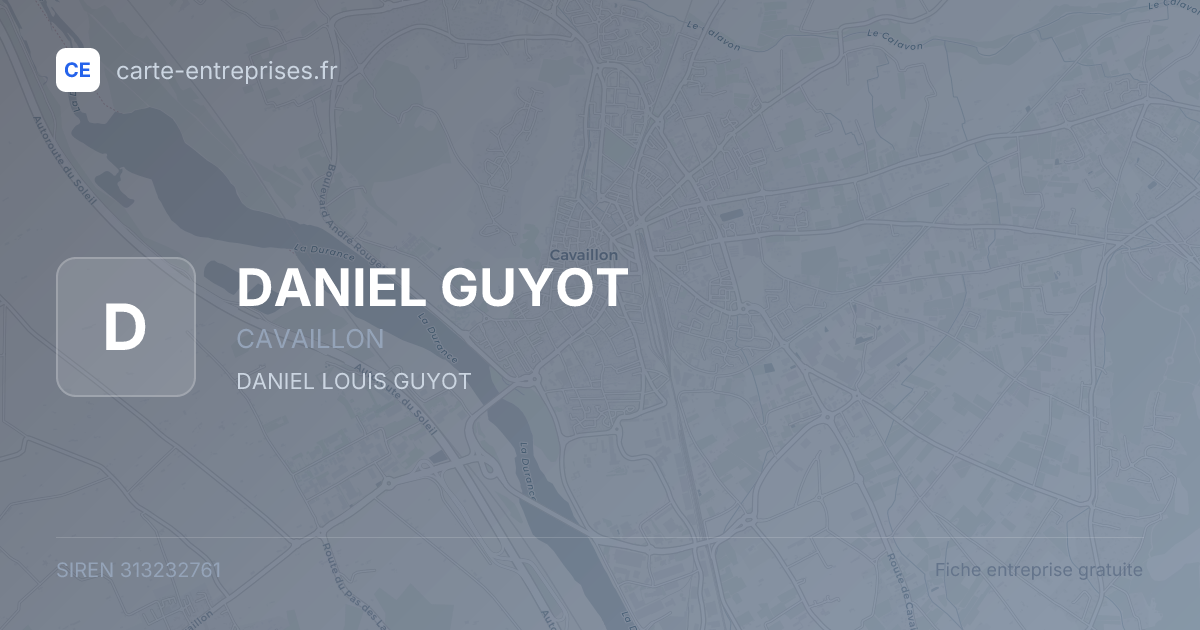 DANIEL GUYOT — 313232761 — fiche entreprise