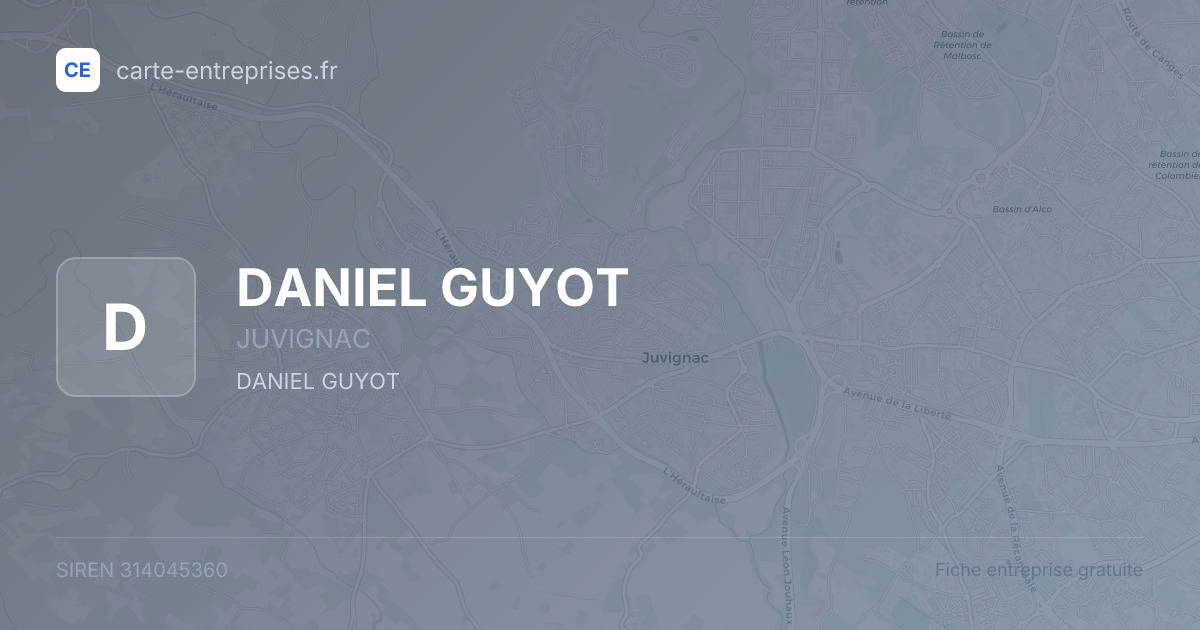 DANIEL GUYOT — 314045360 — fiche entreprise