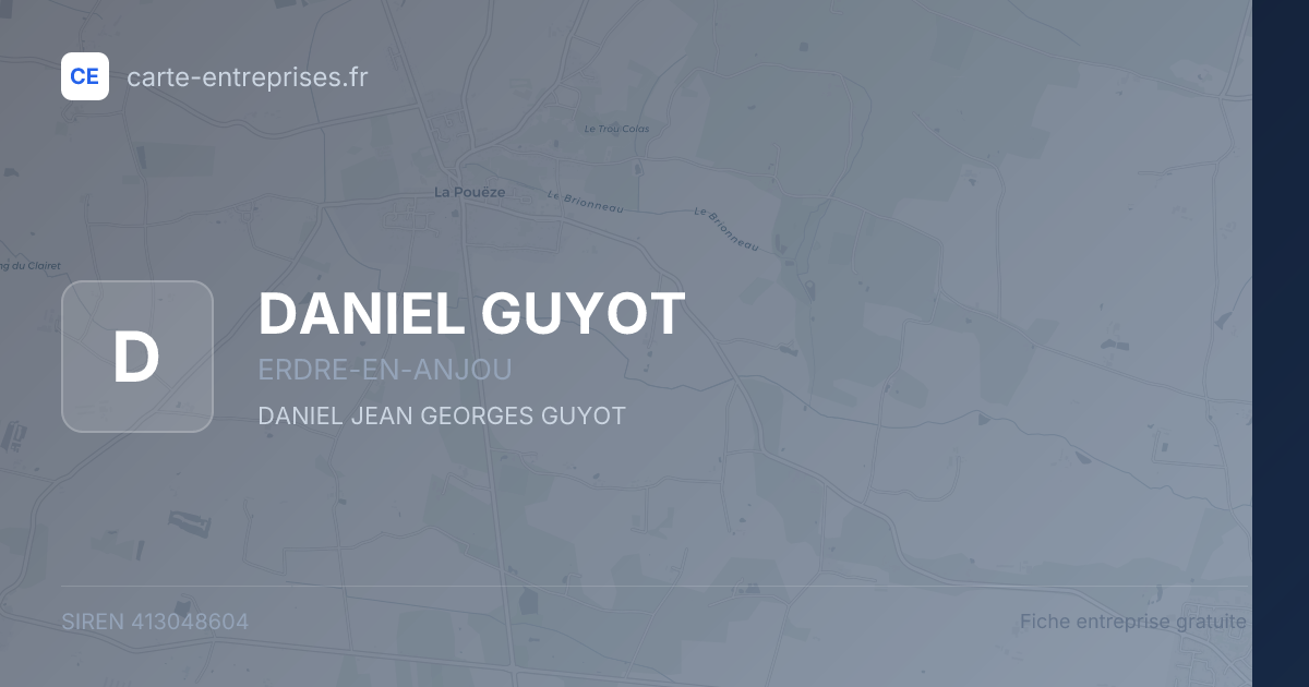 DANIEL GUYOT — 413048604 — fiche entreprise