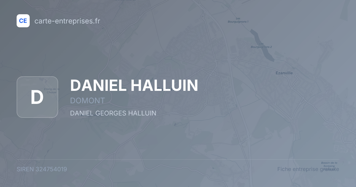 DANIEL HALLUIN — 324754019 — fiche entreprise