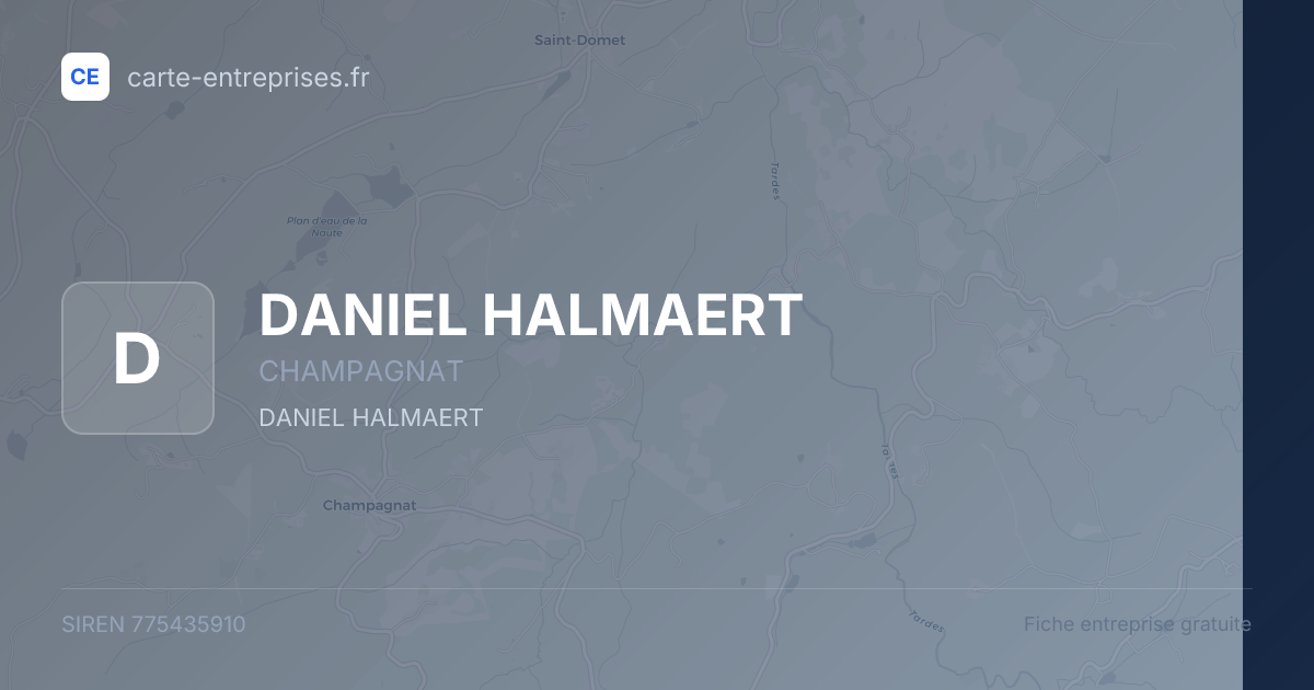 DANIEL HALMAERT — 775435910 — fiche entreprise