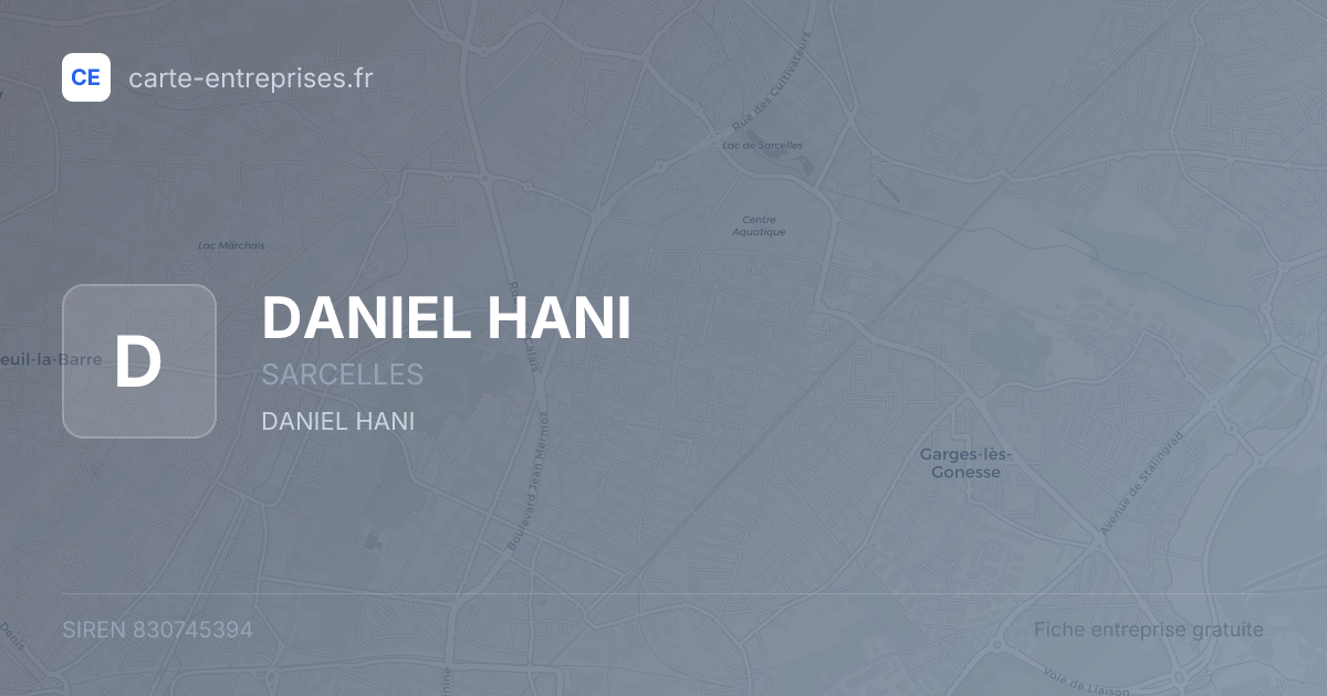 DANIEL HANI — 830745394 — fiche entreprise