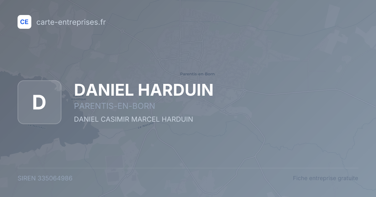 DANIEL HARDUIN — 335064986 — fiche entreprise