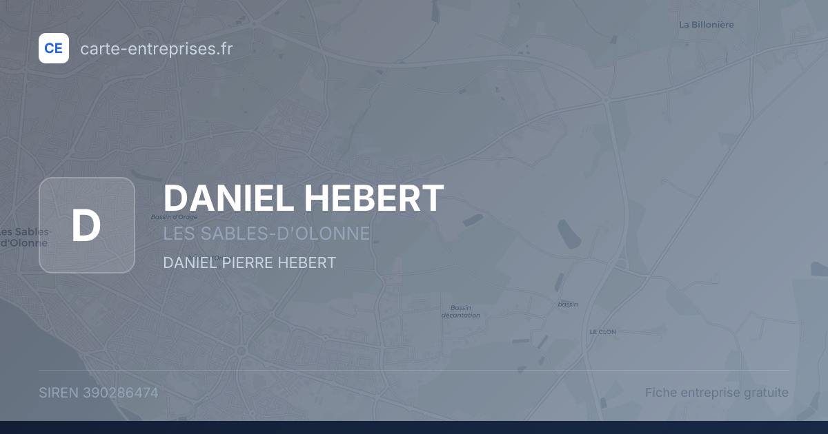 DANIEL HEBERT — 390286474 — fiche entreprise
